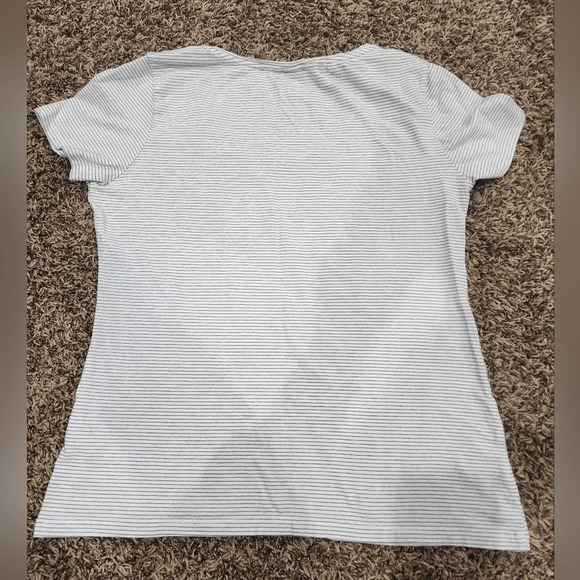 H&M Basic white and blue strips size L - Picture 4 of 5